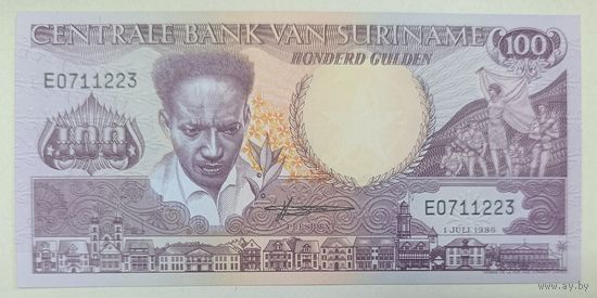 100 гульденов 1986 года - Суринам - UNC