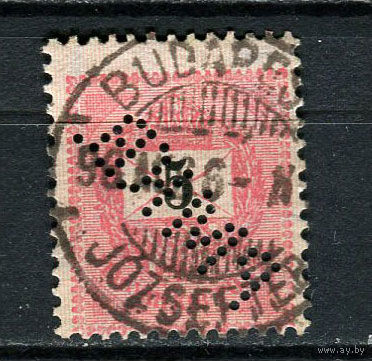 Венгрия - 1888/1898 - Письмо 5К (перф. 12:11 1/2) - [Mi.30B] - 1 марка. Гашеная.  (Лот 31EQ)-T7P7