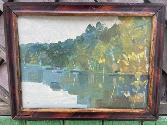 Пейзаж широкими мазками БССР 45x35 cm