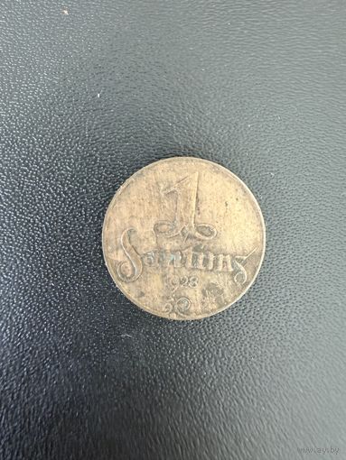 1 сантим 1928 года. Нормальное состояние. С 1 рубля