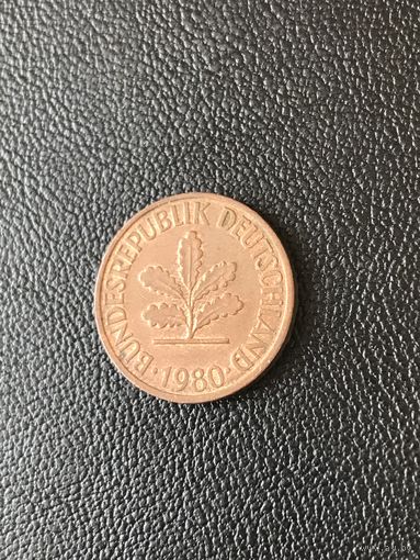 2 пфеннига 1980 Германия