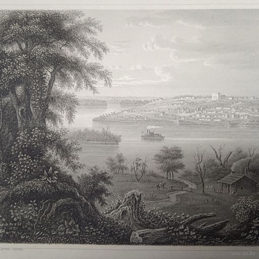 Гравюра 19 век Германия. 22х15см.