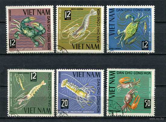 Вьетнам - 1965 - Морская фауна - [Mi. 387-392] - полная серия - 6 марок. Гашеные.  (Лот 85Gv)-T4P17