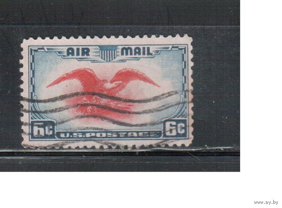 США-1938, (Мих.442), гаш.   , Авиапочта , Птицы, Орел, (одиночка)(2)