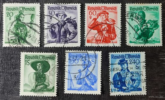 Марки Австрии 2 Провинциальные костюмы 1948/58