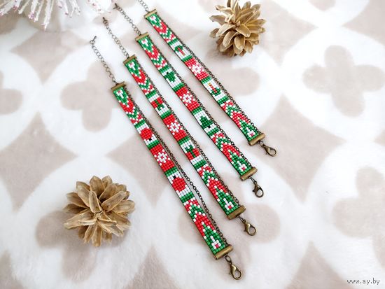 Новогодние браслеты