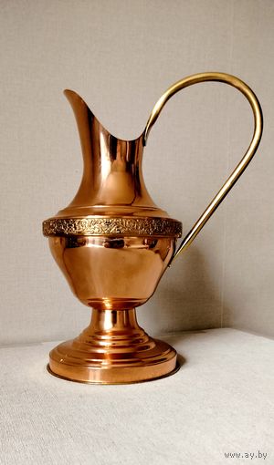 Медный кувшин новый на 1,5 литра Франция Клеймо