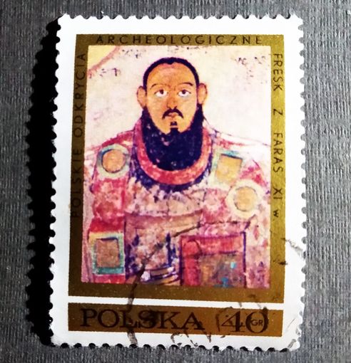 Марка Польша 1971 год Фрески