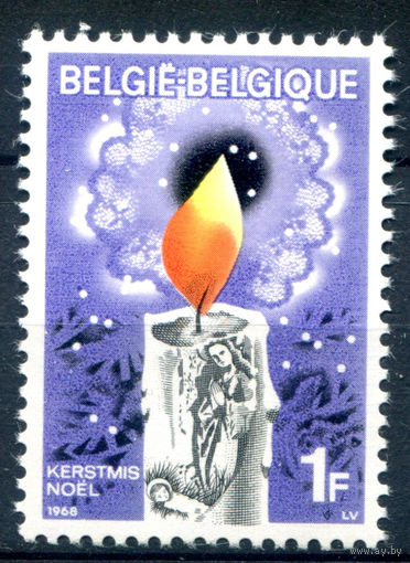 Бельгия - 1968г. - Рождество - 1 марка - полная серия, MLH [Mi 1535]. #2-Be-48-B-1