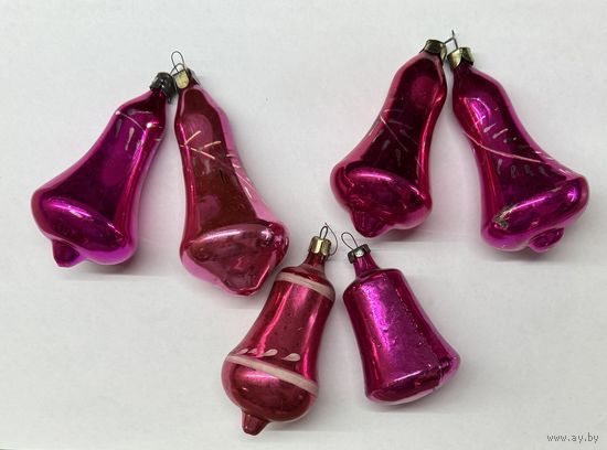 Елочная игрушка колокольчик СССР К.2 цена за все