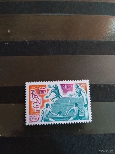 1977 Франция спорт теннис чистая клей MNH выпускалась одиночкой (3-6)