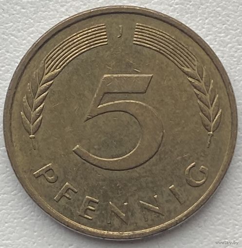 Германия 5 пфеннигов 1993 г. J