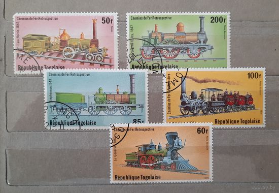 Республика Того 1979г. Серия из 5 марок. Паровозы. гаш.