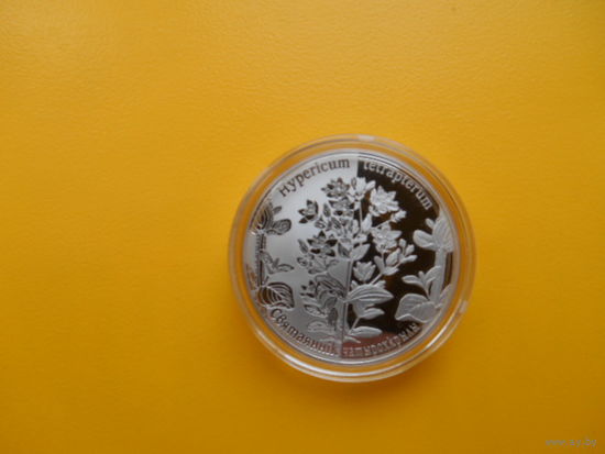 Беларусь. 1 рубль 2014 г. Зверобой четырехкрылый