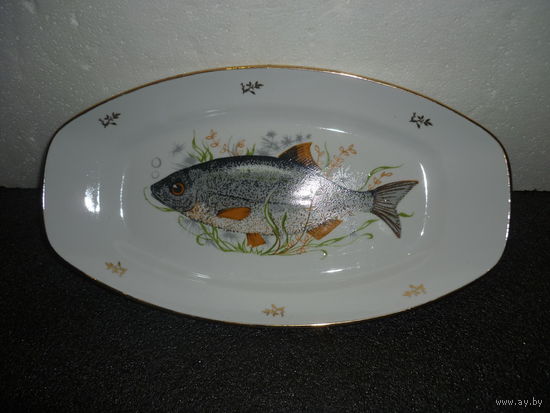 Селёдочница. 30см. Фарфор. СССР. РИГА