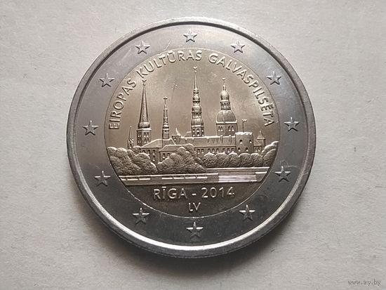 2 ЕВРО, ЛАТВИЯ (Рига – Культурная столица Европы) тираж 1 000 000