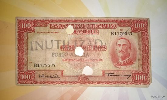 Португальский Мозамбик 100 эскудо 1958г
