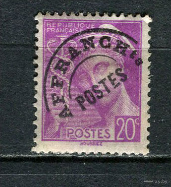 Франция - 1938/1942 - Меркурий 20С с предварительным гашением - [Mi.379V] - 1 марка. Гашеная.  (Лот 30JM)-TG2P25