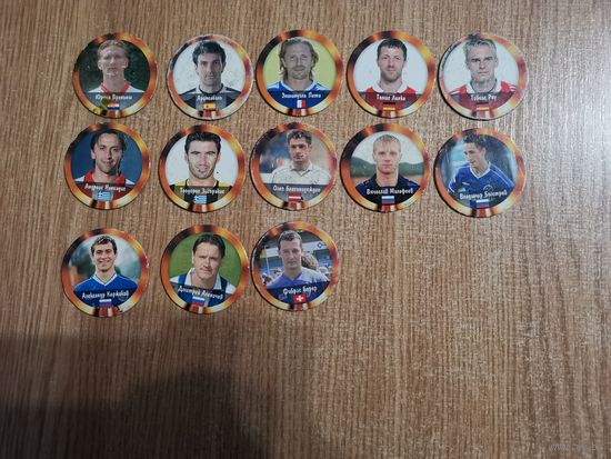 Фишки Звезы футбола EURO 2004 , ЕВРО 2004 (Малафеев, Быстров, Кержаков, Аленичев и другие) Цена за все. 13шт