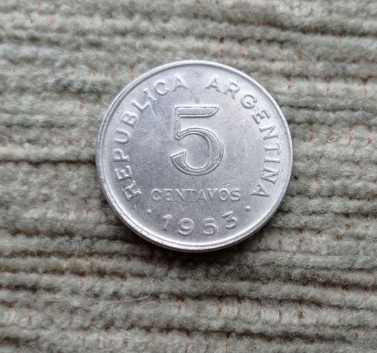 Werty71 Аргентина 5 сентаво 1953