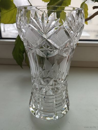 Ваза Москва Олимпиада (высота 20.5 см), хрусталь. СССР