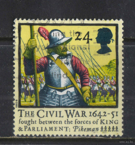 Великобритания 1992 350 летие начала Гражданской войны Пикинер #1405