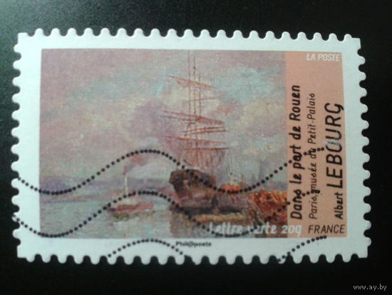 Франция 2013 живопись Парусник A. Lebourq