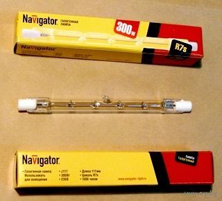 Лампа галогенная линейная Navigator J117mm 300W R7s 230V