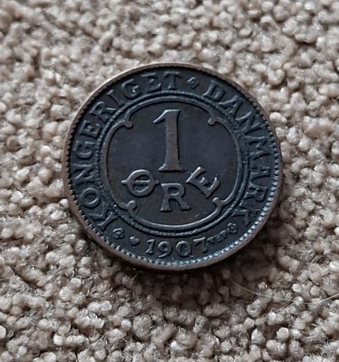 Дания 1 эре, 1907 Фредерик VIII