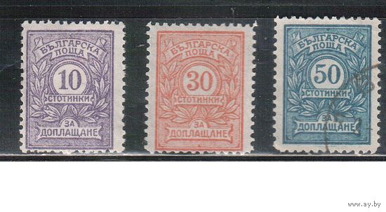 Болгария-1915, (Мих.22-25), * ( 1 м - гаш.)  , Доплатные марки,