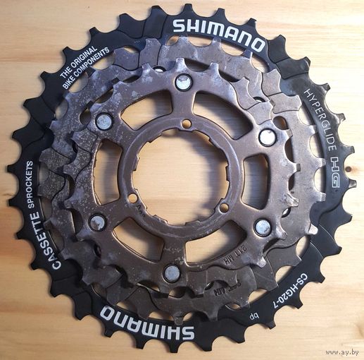 Звездочка 21T, 26T и 32T из кассеты Shimano CS-HG20-7