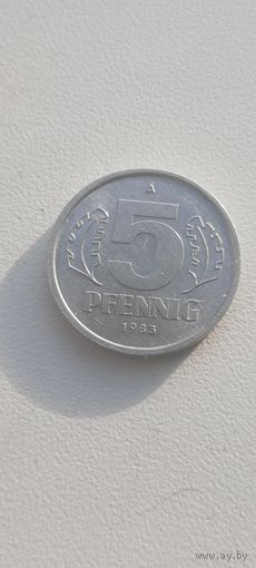 ГДР 5 пфеннигов ( года см. в описании лота )