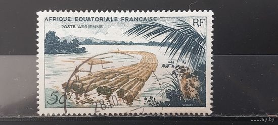 РАСПРОДАЖА ЭКВАТОРИАЛЬНАЯ АФРИКА 1955г. Гаш.