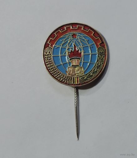 Значок "Спортивный огонь". Латунь.