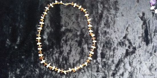 Бусы винтажные из перламутра. " Морские грёзы"60см.