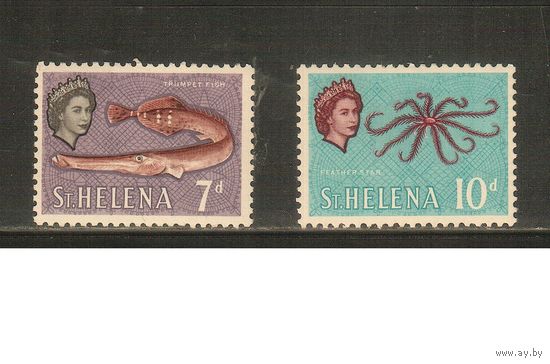 Святая Елена-1961(Мих.152-153) , **   ,  Морская фауна, Рыбы