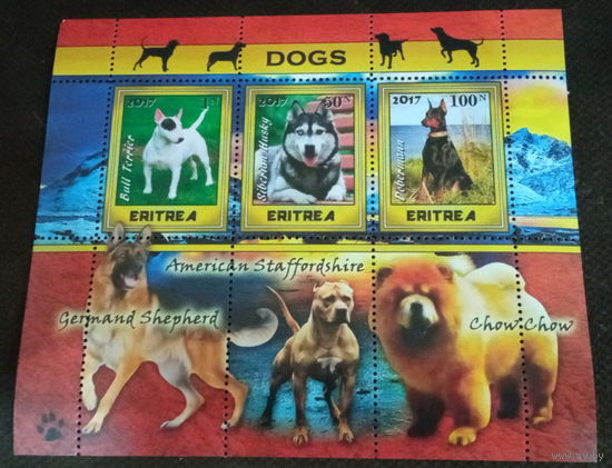 СЕРИЯ БЛОКОВ  СОБАКИ КОШКИ  фауна   MNH