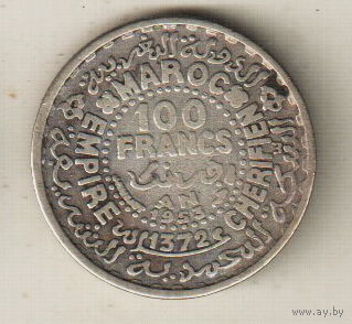 Марокко 100 франк 1953