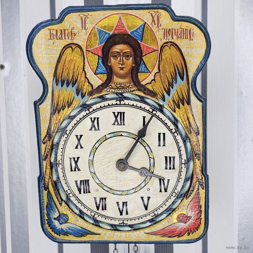 Старт с 1 Рубля !!! Часы настенные Ходики Благое Молчание Иисус Христос Икона !!!