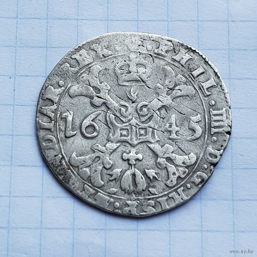 Орт 1645 г. Четверть таллера