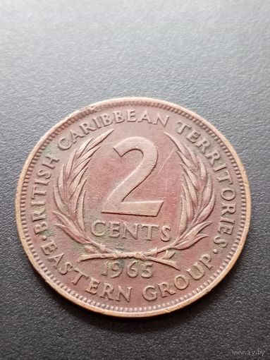 Восточные Карибы 2 цента 1965 г.