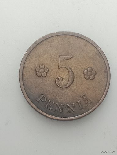 Финляндия 5 пенни 1940 года .