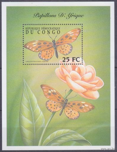 2001 Конго Киншаса 1663/B110 Бабочки 7,00 евро