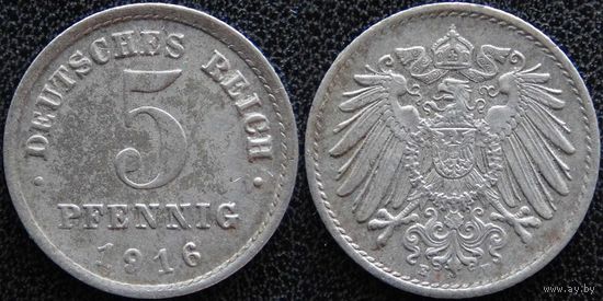 YS: Германия, 5 пфеннигов 1916E, KM# 19