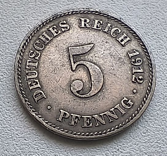 Германия 5 пфеннигов, 1912 J 2-12-25