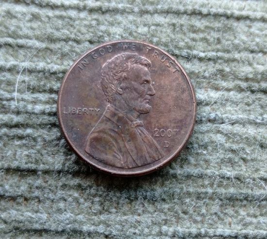 Werty71 США 1 цент 2007 D