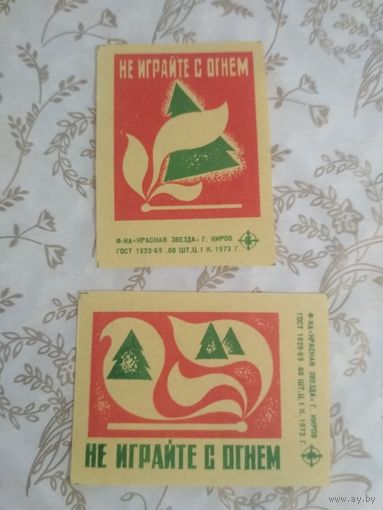 Спичечные этикетки  ф.Красная звезда. Берегите лес. 1973 год
