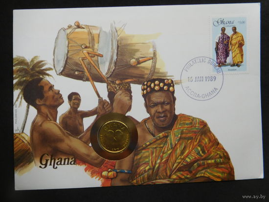 Гана 5 седи 1984 г конверт первого дня КПД
