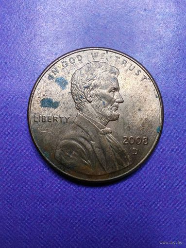 США 1 цент 2008 D