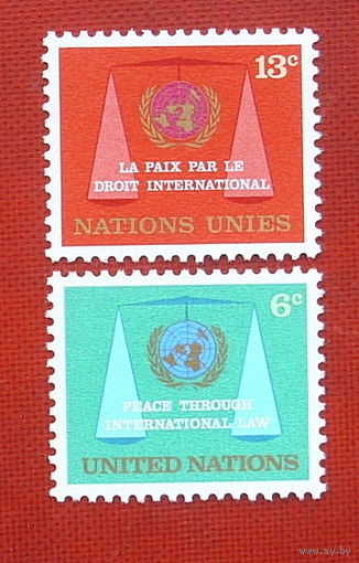 США. Нью-Йорк. ООН. Правосудие. ( 2 марки ) 1969 года. 2-20.